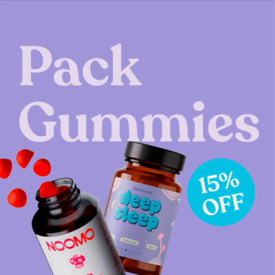 banner pack gummies greenery420 con gominolas deep sleep y noomo descuento 15 por ciento